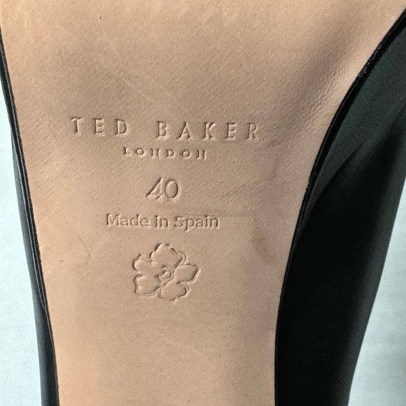 Ted Baker Black Deltino Leather Platform Mule NEW Size 10 US / 40 EU - Picture 8 of 9